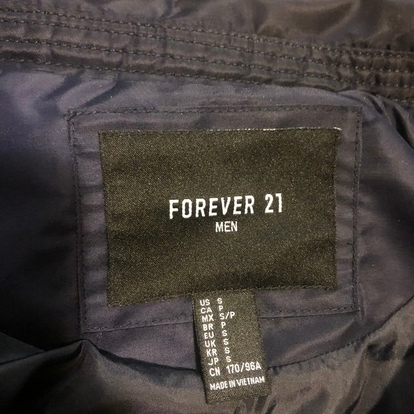 Forever 21 Dark Navy Blue trench coat S - Picture 2 of 2